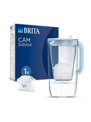BRITA Cam Filtreli Su Arıtma Sürahisi – Açık Mavi (2,5 L)