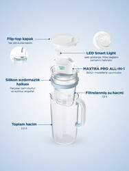 BRITA Cam Filtreli Su Arıtma Sürahisi – Açık Mavi (2,5 L) - Thumbnail