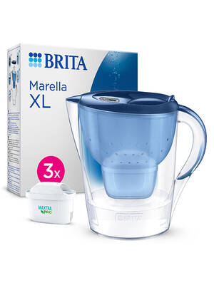 BRITA Marella XL 3x Maxtra Pro All-in-1 Filtreli Su Arıtma Sürahisi - Mavi 3,5 lt