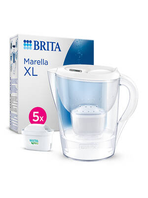 BRITA Marella XL 5 Filtreli Su Arıtma Sürahisi – Beyaz (3,5 L)