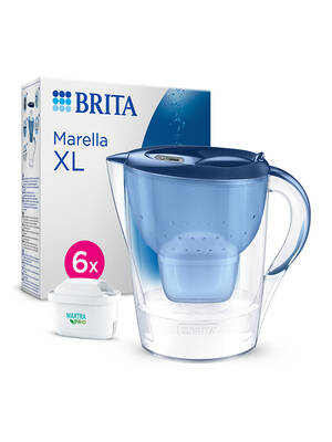 BRITA Marella XL 6 Filtreli Su Arıtma Sürahisi – Mavi (3,5 L)