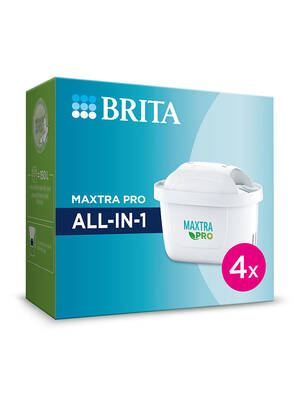 BRITA MAXTRA PRO ALL-IN-1 Yedek Su Arıtma Filtresi, 4’lü