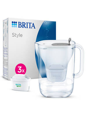 BRITA Style XL 3 Filtreli Su Arıtma Sürahisi – Gri (3,5 L)