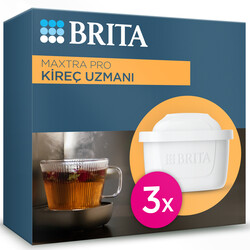  - BRITA MAXTRA PRO Kireç Uzmanı Yedek Su Arıtma Filtresi, 3’lü
